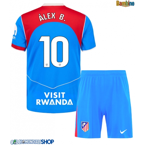 Maglie da calcio Atletico Madrid Alex Baena #10 Terza Maglia Bambino 2025-26 Manica Corta + Pantaloni corti)